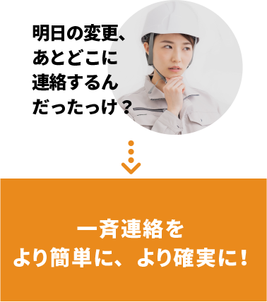 一斉連絡をより簡単に、より確実に!